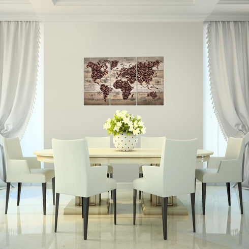 Wandbilder Wohnzimmer XXL Küche Kaffee Moderne Bilder Weltkarte